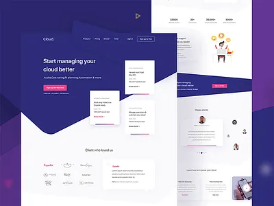 Cloud Managing Web Apps Concept 03 2018 app landing apps blue cloud creative google landing page managing minimal ui ui web
