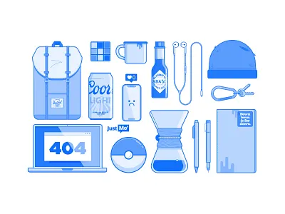 Just Mo' Starter Pack about beer book bag coffee herchel hot sauce illustration pokemon