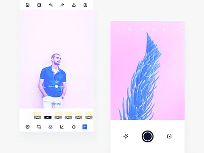 Camera App_06 app blue camera icon life line ui
