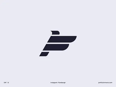 Daily Logo 11 - F + Bird animal bird branding challenge daily dailylogo dailylogochallenge f identity letter logo mark