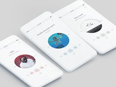 Music player experimentation - light version experimentation figma interface design minimal minimalist mobile mobile design music ui ui design