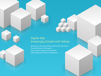Adrian : Main BG 3d ad adrian ai blue box visual web