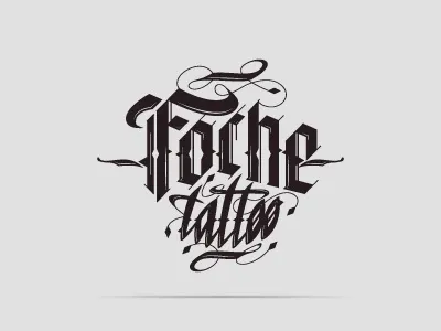 Foche Tattoo adobeillustrator black brand gothic graphicdesign illustration illustrator lettering logo tattoo tattoostudio wacom