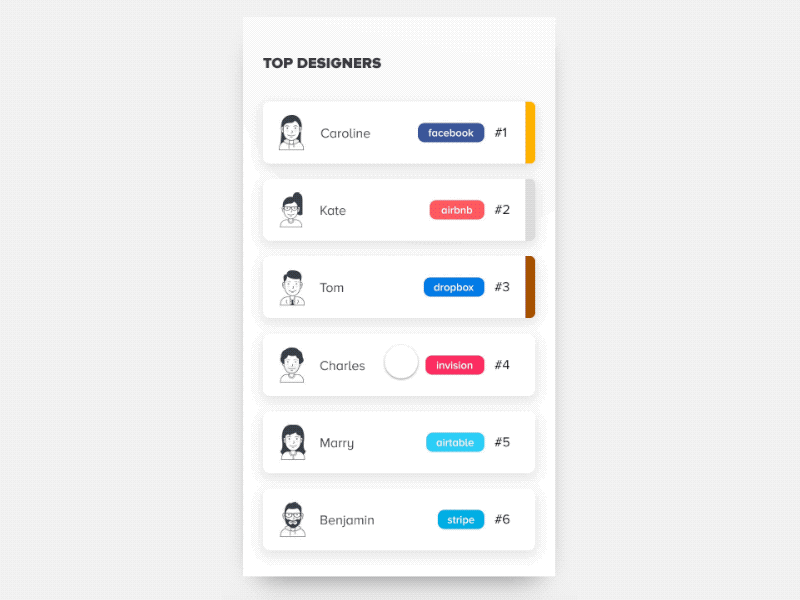 Made in inVision Studio - #1 animation design interaction invision list product studio ux