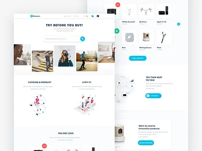 Demooz Home redesign WIP article blog homepage illustration landing page minimal testimonial ui white