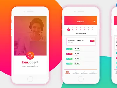 Agent App app design flow ios mobile modern ui performance product schedule ui ux