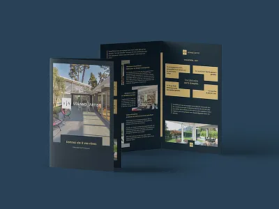 Verand'Artist Brochure artist blue brochure classy dark gold home house night print veranda