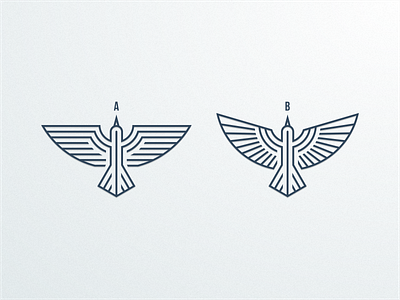 Which one, A or B? artwork bird brand identity business card coreldraw creative forsale graphic design grid logo photoshop sketch