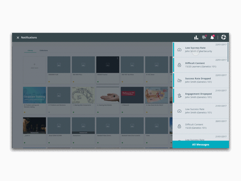 Learning Center cloud clouds faq graph learn micro animation trend tutorials video