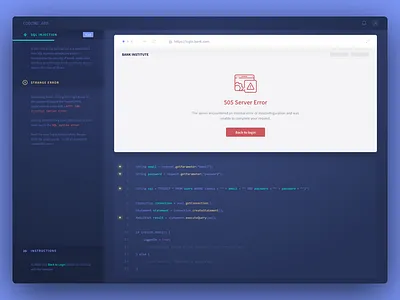 Project X backend code coding course dashboard editor interface navigation saas training