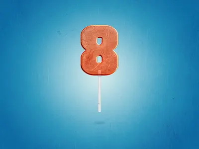 8 : 36 Days of Type 🔢 36daysoftype branding candy design illustration lettering logo lollipop numbers type typography vector