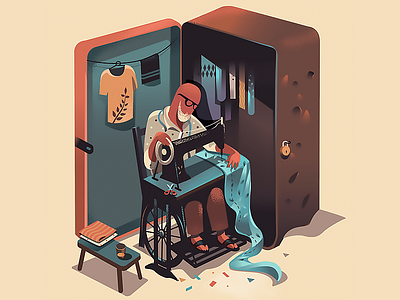 Box made to Order bespoke box custom detail fashion illustration india inside the box isometric street tailor tailored