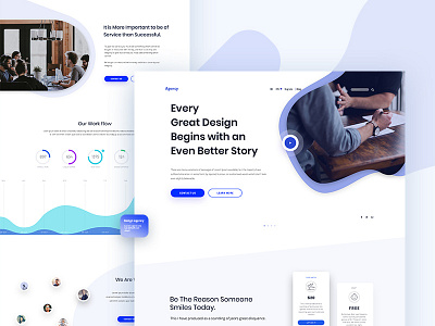 Design Agency Landing Page. agency anup anupdeb creative design gradient header landing oogle typography ui ux