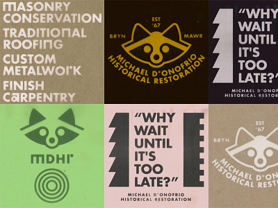 D°ONOFRIO INC. 1960 brand branding donofrio historical restoration identity main line mdhr michael donofrio philadelphia wes anderson