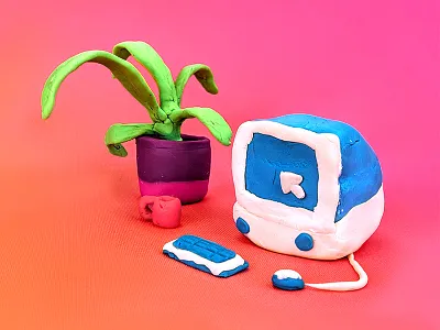 Work Doh ad clay gradient imac play doh