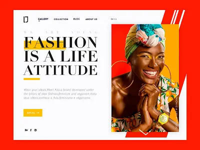 Fashion is a life attitude collision color color matching fashion format typesetting ui web women