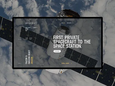 SpaceX clean clear desktop grid rockets spacex ui ux web