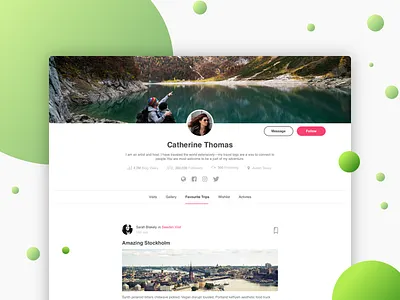 No Fuss Travel Blog blog clean design diary globe globetrotter travel ui ux