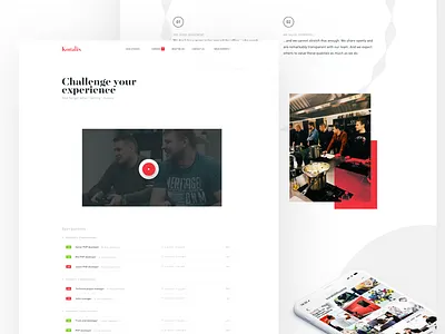 Koralis career page career gradient grid home landing minimal overlap page ui ux whitespace