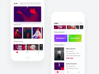 Concert concept design #10/100 color concert gradient ui ux