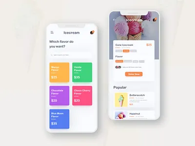 IceCream Lover App Concept app design e commerce icecream iphonex trending ui ux