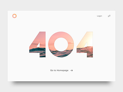 404 Screen 404 circle clean error lost minimal missing modern not found ocean sea ui