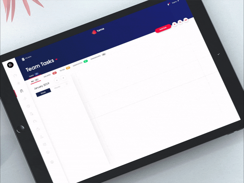 Tame Event Planning animation event events gantt motion product video saas software task tasks ui ux