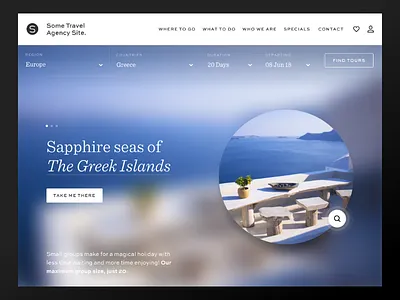 Porthole button europe filter tablet tourism travel ui ux web