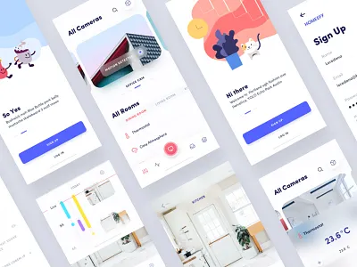 Home Automation app dashboard illustration iphone x iphonex menu minimal nav smart home ui ux vector