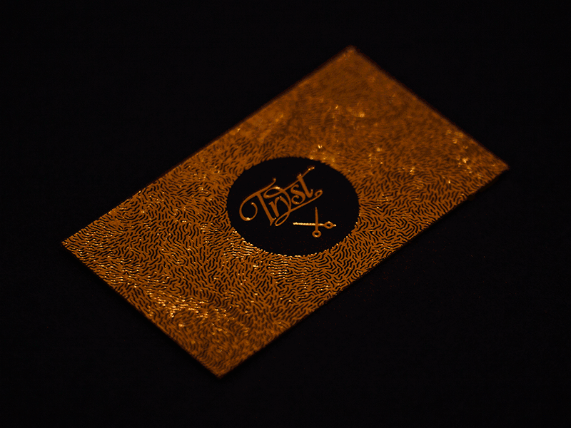 Tryst Sparkles card foil salon scissors