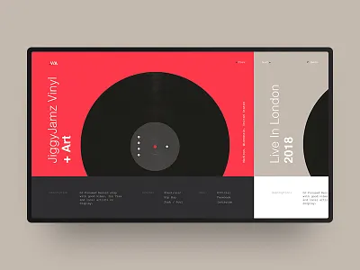 .V/A Vinyl website black fashion grey helvetica minimal modern red swiss ui ux vinyl website