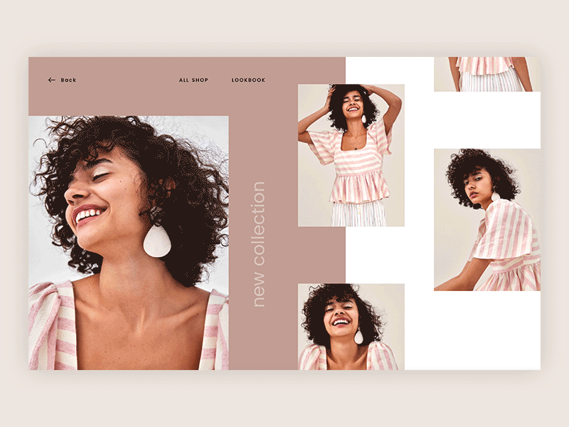 Lookbook animation e commerce lookbook online shop principle ui ux web web design website