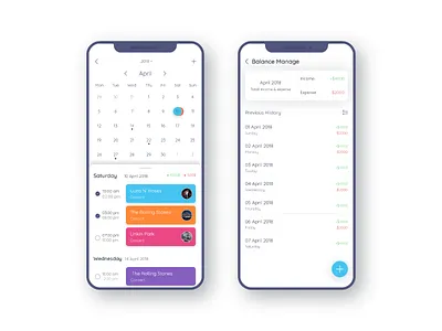 Schedule Management App Concept_White app design schedule management trending ui ux