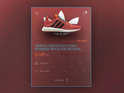ADIDAS ORIGINALS ATRIC COLLECTION MOBILE STORE CONCEPT cart checkout e commerce fashion mobile product shoe shop store ui ux web