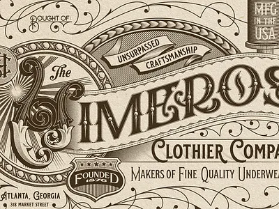 Himeros billhead ephemera lettering monogram ornamental ornate type typography