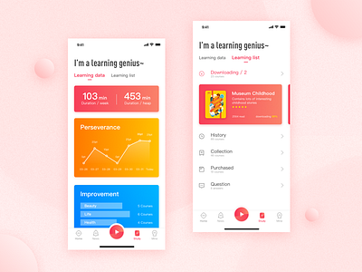 Knowledge payment UI 3 - learning page book dashboard data drawing education illustration knowledge live logo ui voice web