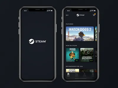 Steam App Redesign - iPhone X app games iphone iphone x redesign steam