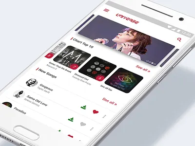 Music App Android Material Design 3/3 android design app mobile chart download music material design music app song ui uidesign user interface