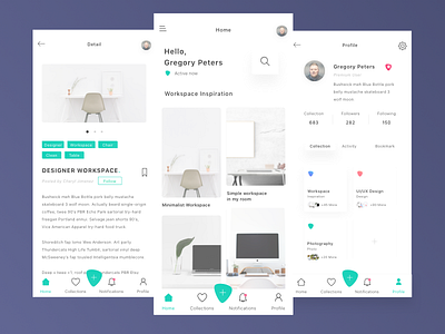 Inspinner app app clean inspirations ios iphone iphonex minimalist ui userexperience userinterface ux white