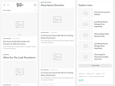 Mobile Web - Blog Improvement - Wireframe blog high fidelity ui ux wireframe