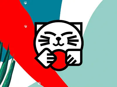 Maneki Neko Sweets asian cake cat cheesecake cuisine food icon japanese manekineko monoline red