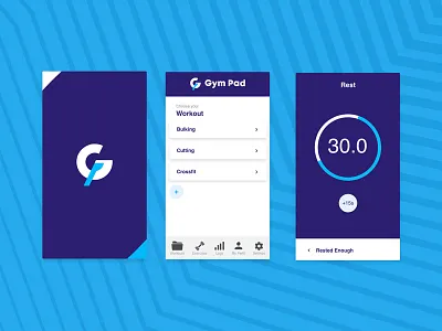 Gym Pad activity app gym interface log sport ui user