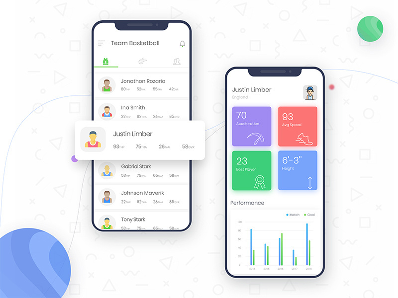 Example of BasketBall League App Concept