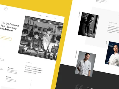 CloudKitchens - Landing Concept Opener chef clean cook deliver denver grid kitchen light marketing modern page