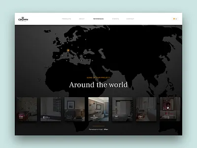 Interactive world map element digital interactive user experience user interface web
