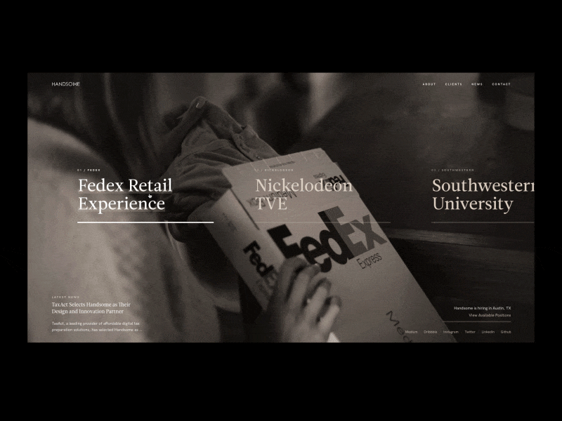 The new Handsome.is case studies handsome marketing relaunch website