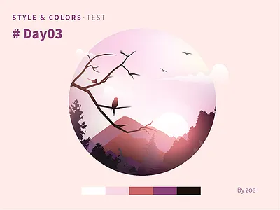 the sunset sun、sunset、color、bird、ui