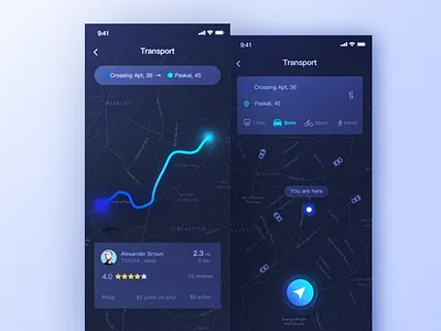 Navigation navigation route taxi ui