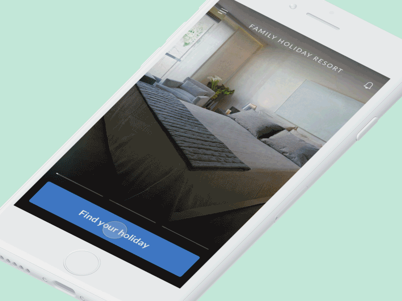 Family holiday resort booking datepicker holiday iphone mobile preferences resort travel ui ux