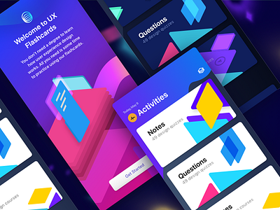 Screens WIP - UX Flashcard app branding dashboard design flat icon illustration logo typography ui ux web